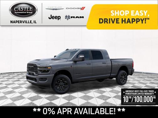 Ceramic Gray Clearcoat 2026 RAM 3500 Laramie Mega Cab 4x4 6'4' Box
