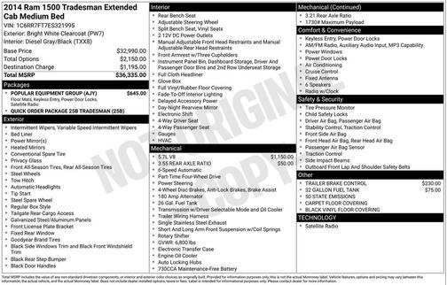 2014 RAM 1500 Tradesman
