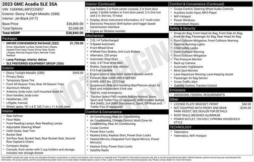 2023 GMC Acadia FWD SLE