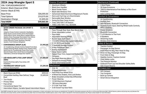 2024 Jeep Wrangler Sport S