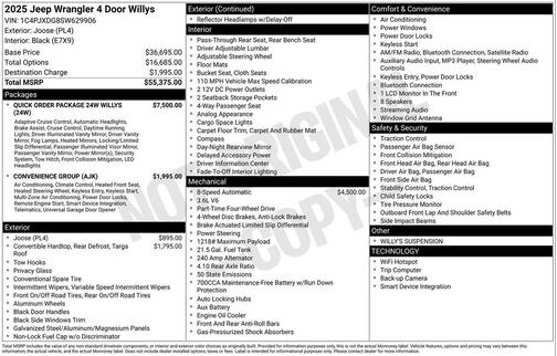 2025 Jeep Wrangler Willys