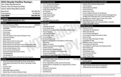 2024 Chrysler Pacifica Touring L