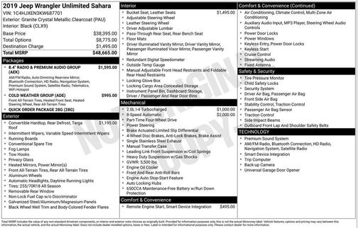 2019 Jeep Wrangler Unlimited Sahara