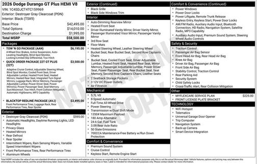 2026 Dodge Durango GT Plus