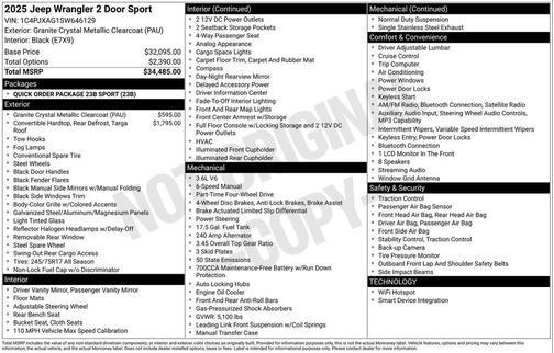 2025 Jeep Wrangler Sport