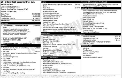 2019 RAM 2500 Laramie Crew Cab 4x4 6'4' Box