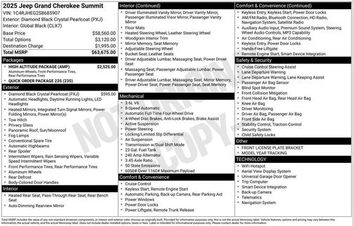 2025 Jeep Grand Cherokee Summit