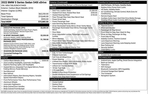2022 BMW 540 i xDrive