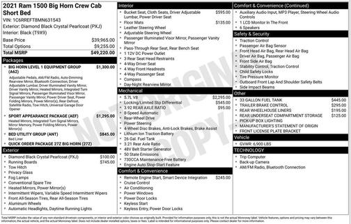 2021 RAM 1500 Big Horn/Lone Star