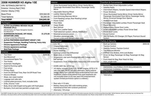 2008 Hummer H3 Alpha