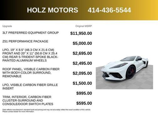 2020 Chevrolet Corvette Stingray w/3LT