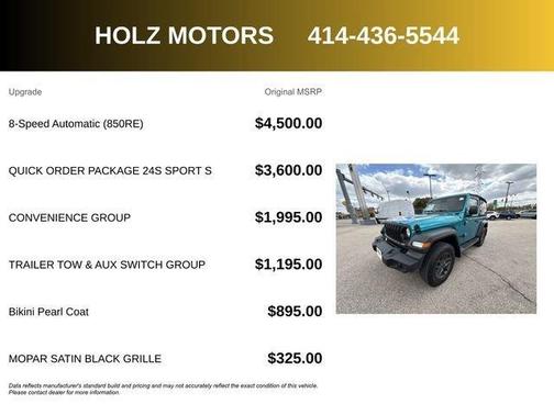 Pearlcoat 2024 Jeep Wrangler Sport