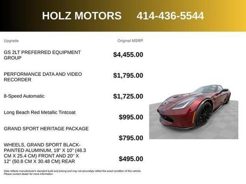 Long Beach Red Metallic Tintcoat 2017 Chevrolet Corvette Grand Sport