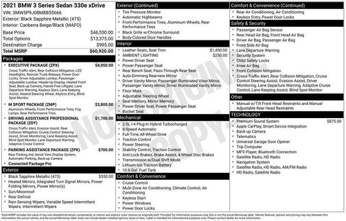 Black Sapphire Metallic 2021 BMW 330e xDrive