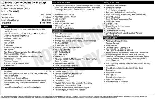 Metal 2026 Kia Sorento X-Line SX Prestige