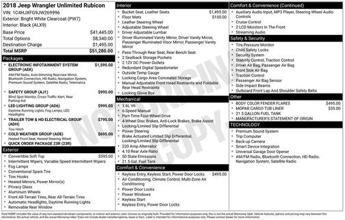 2018 Jeep Wrangler Unlimited Rubicon