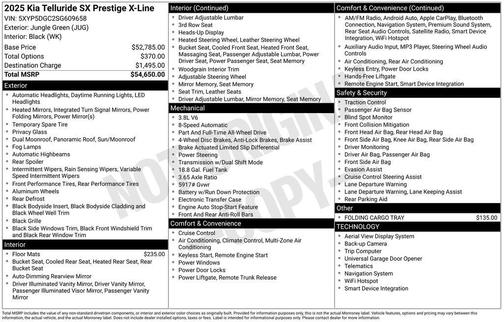 2025 Kia Telluride SX-Prestige X-Line