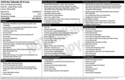 2025 Kia Telluride SX X-Line