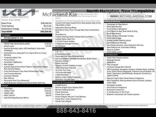 Hampton Gray 2024 Hyundai TUCSON Limited