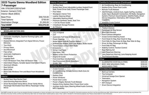 Cement 2025 Toyota Sienna Woodland Edition