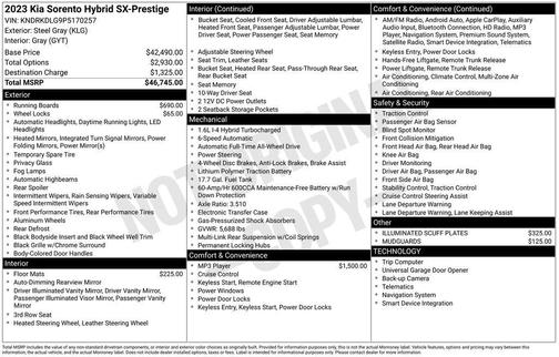 2023 Kia Sorento Hybrid SX Prestige