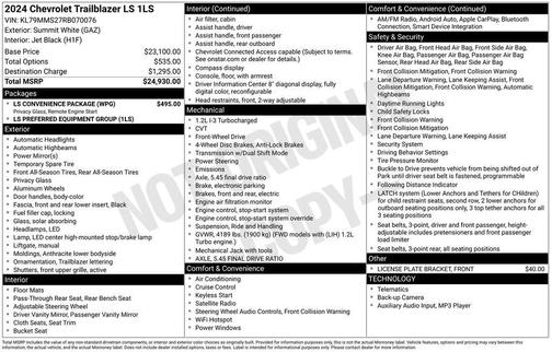2024 Chevrolet Trailblazer LS