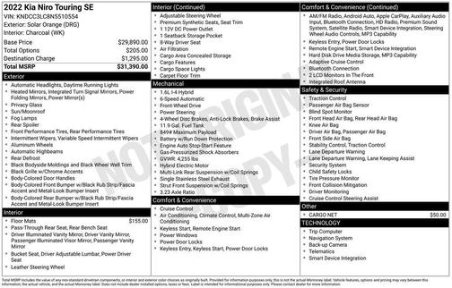 2022 Kia Niro Touring SE