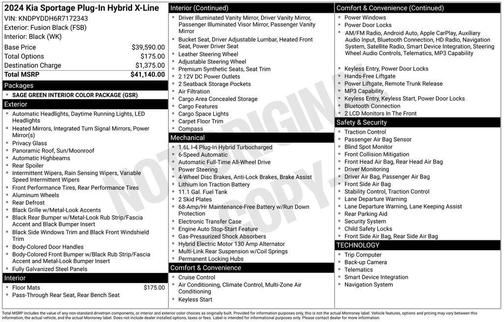 Fusion Orange 2024 Kia Sportage Plug-In Hybrid X-Line