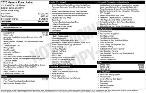 2025 Hyundai KONA Limited