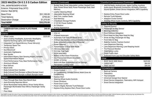 2023 Mazda CX-5 2.5 S Carbon Edition