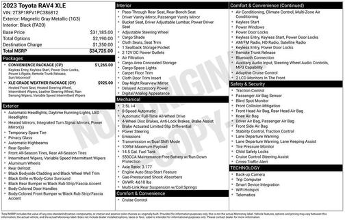 Magnetic Gray Metallic 2023 Toyota RAV4 XLE