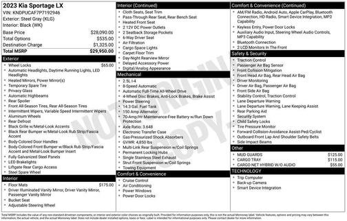 Steel Gray 2023 Kia Sportage LX