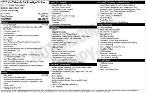 2025 Kia Telluride SX-Prestige X-Line