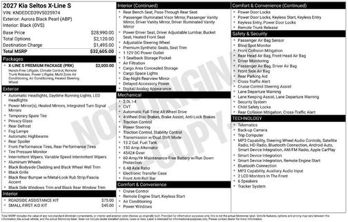 Aurora Black Pearl 2027 Kia Seltos X-Line