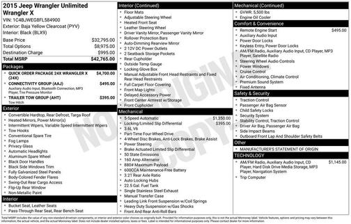 2015 Jeep Wrangler Unlimited Sahara