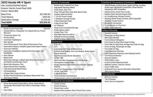 2023 Honda HR-V Sport