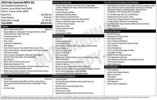 2024 Kia Carnival SX
