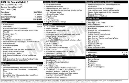 2022 Kia Sorento Hybrid S