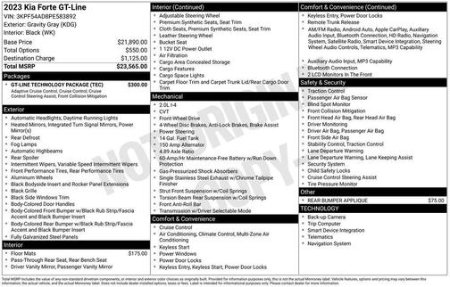 Gravity Gray 2023 Kia Forte GT-Line