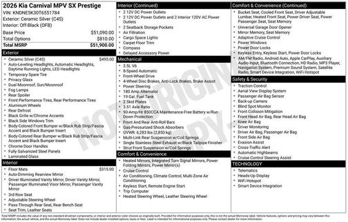 2026 Kia Carnival SX Prestige