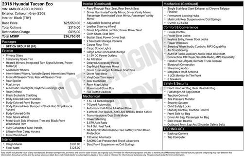 Coliseum Grey 2016 Hyundai TUCSON Eco