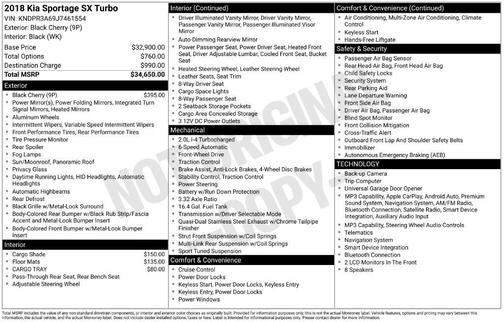 Black Cherry 2018 Kia Sportage SX Turbo