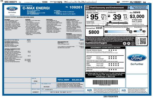Ruby Red Metallic 2017 Ford C-Max Energi SE