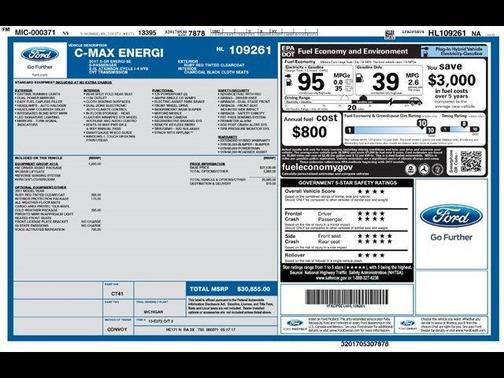 Ruby Red Metallic 2017 Ford C-Max Energi SE