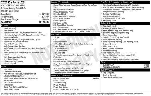 Gravity Gray 2020 Kia Forte LXS