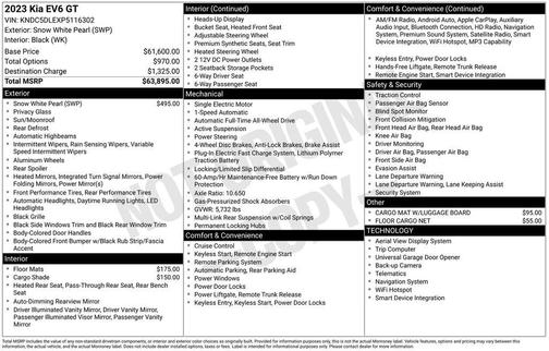 Snow White Pearl 2023 Kia EV6 GT