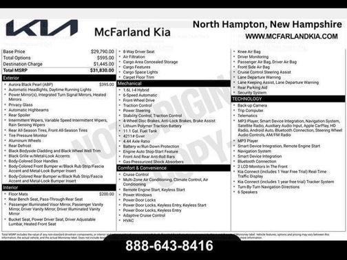 Aurora Black Pearl 2025 Kia Niro EX