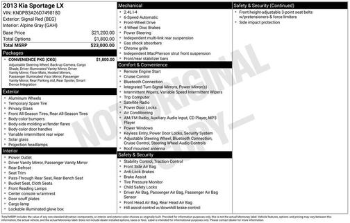 2013 Kia Sportage LX