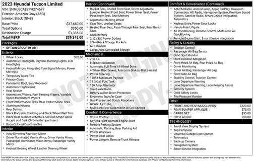 Amazon Gray 2023 Hyundai TUCSON Limited