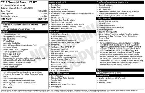 Nightfall Gray Metallic 2018 Chevrolet Equinox 1LT